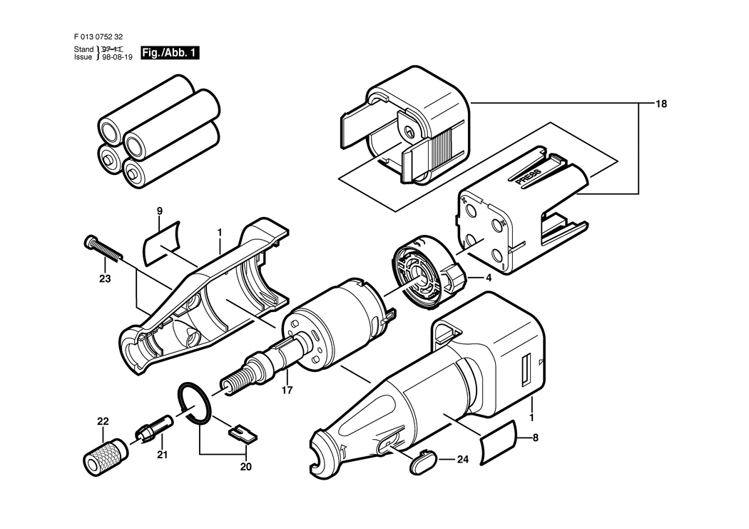 Dremel 752 / F013075246 / EU 6 Volt Spare Parts