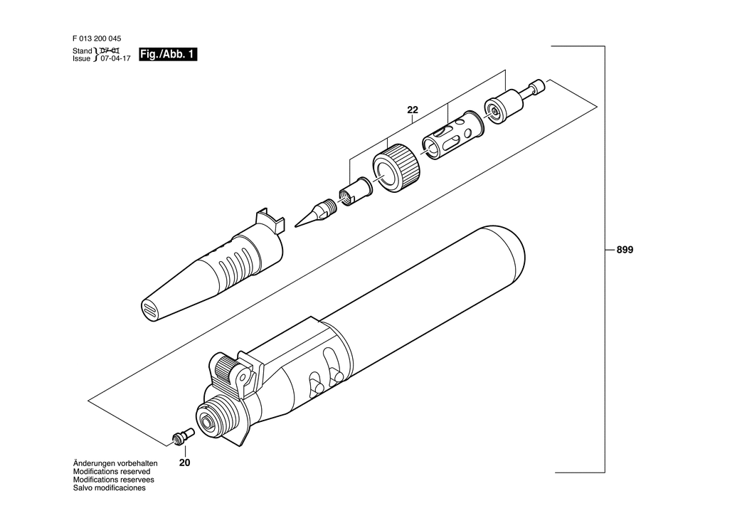 Dremel 2000 / F013200045 / EU Spare Parts