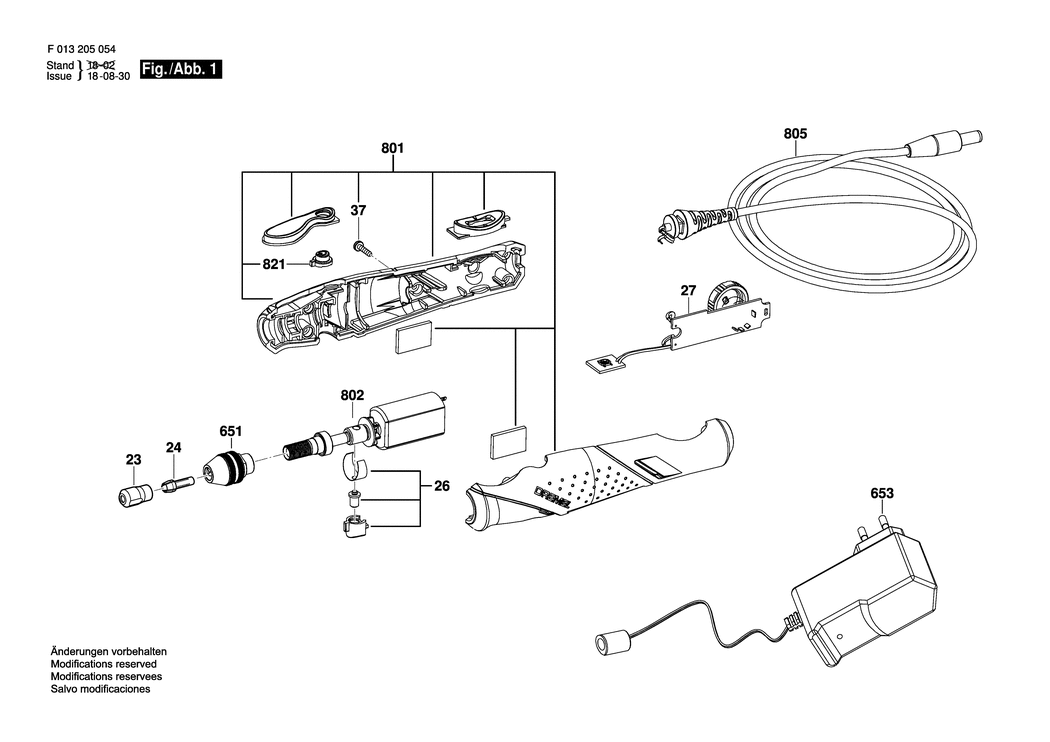 Dremel 2050 / F013205000 / --- 18 Volt Spare Parts