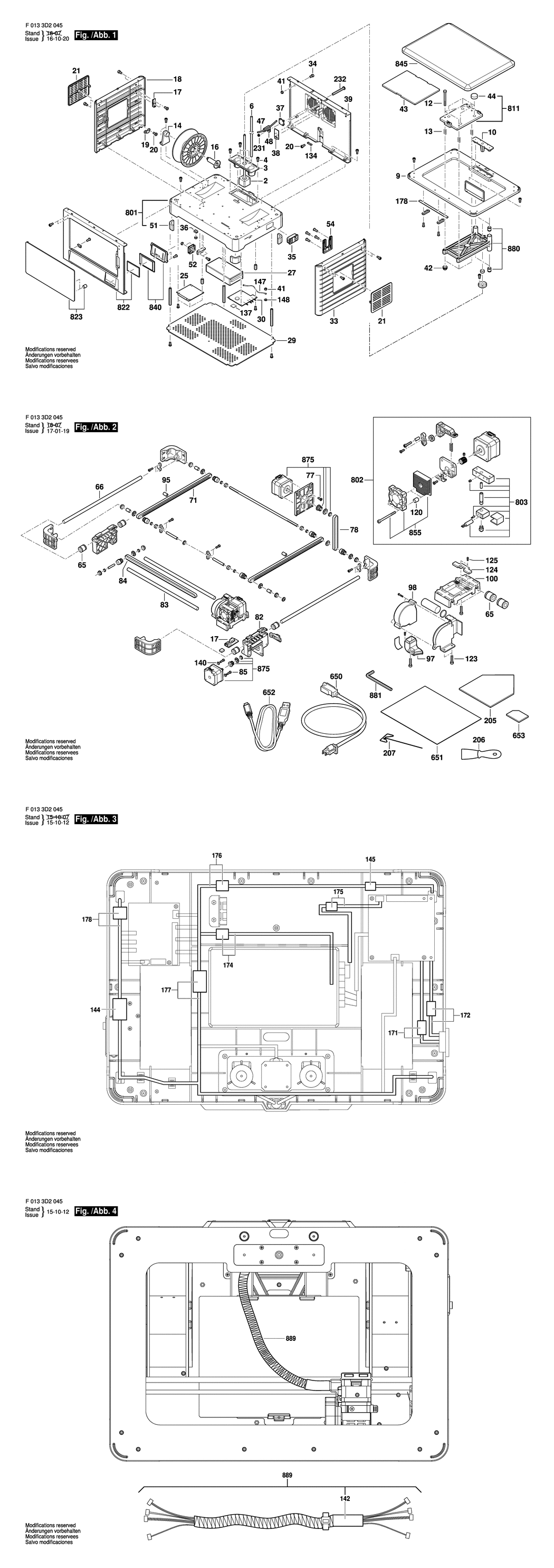 Dremel 3D20 / F0133D2045 / EU 120 Volt Spare Parts