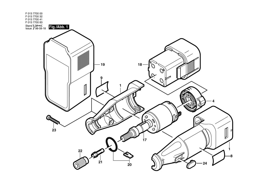 Dremel 770 / F013770083 / GB 7.2 Volt Spare Parts