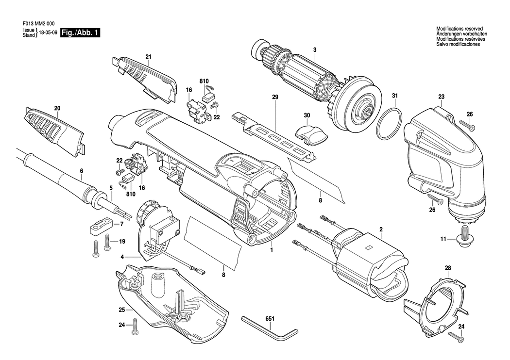 Dremel MM20 / F013MM2047 / GB 220 Volt Spare Parts