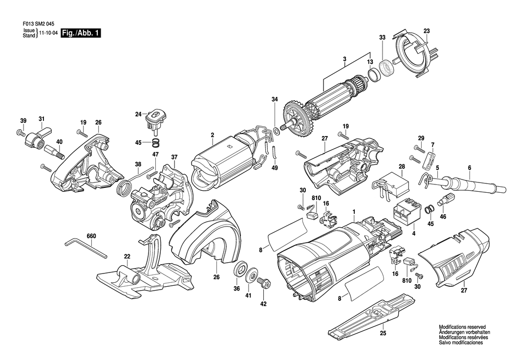 Dremel DSM20 / F013SM2045 / EU 230 Volt Spare Parts