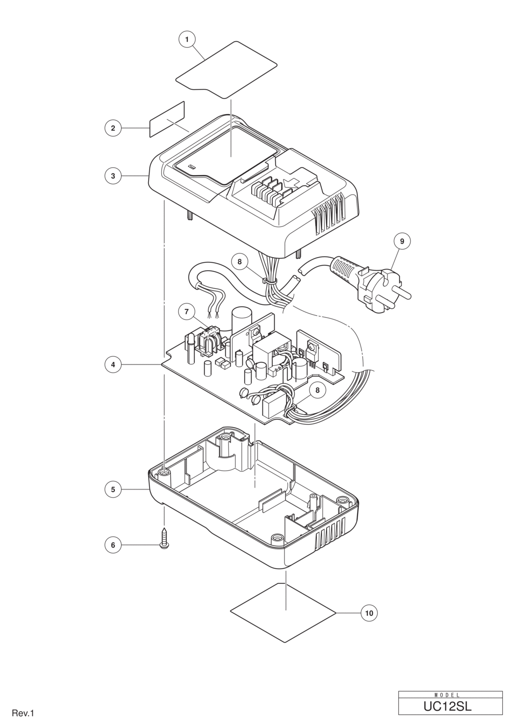 Hitachi / Hikoki UC12SL Charger Spare Parts