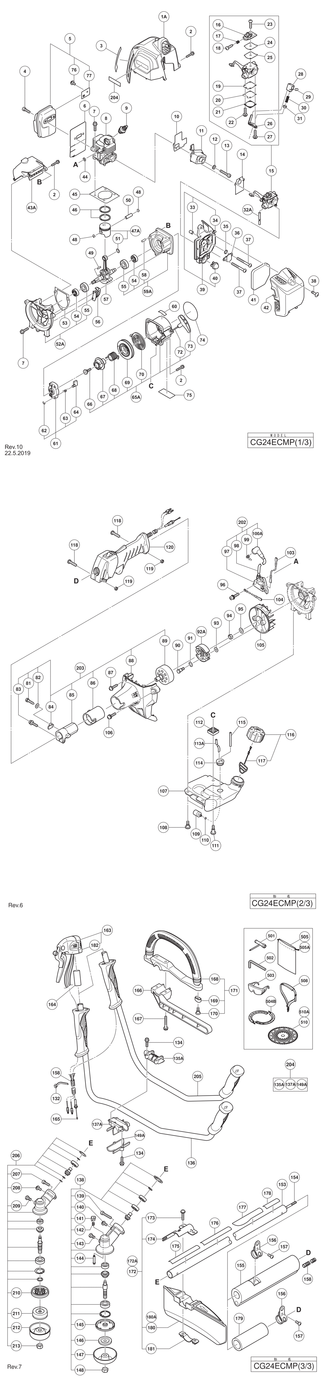 Hitachi / Hikoki CG24ECMP Attachment Spare Parts