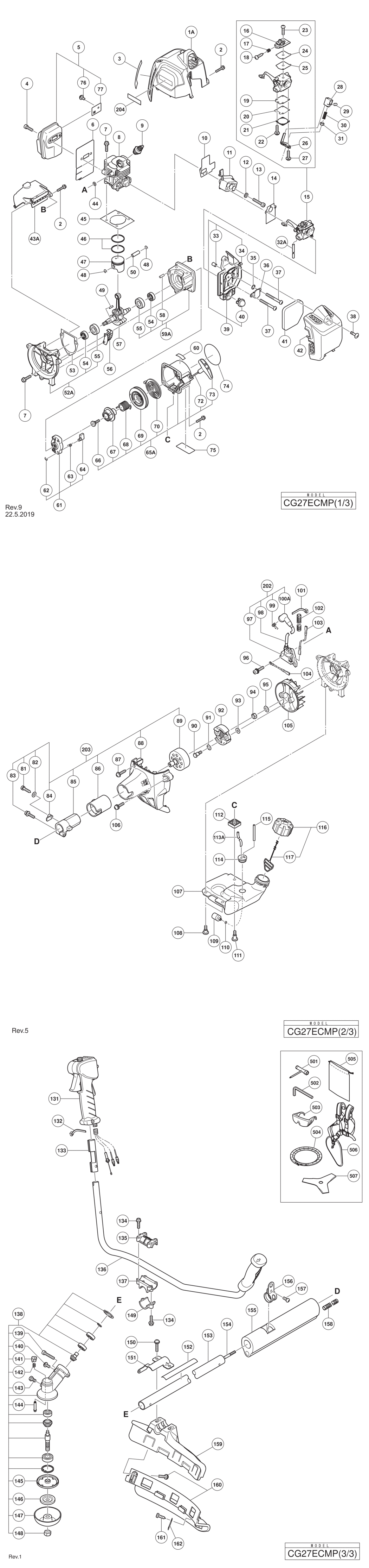 Hitachi / Hikoki CG27ECMP Attachment Spare Parts