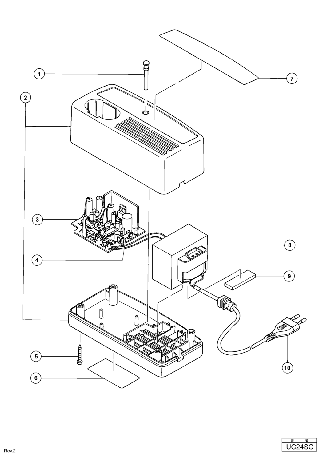 Hitachi / Hikoki UC24SC Charger Spare Parts