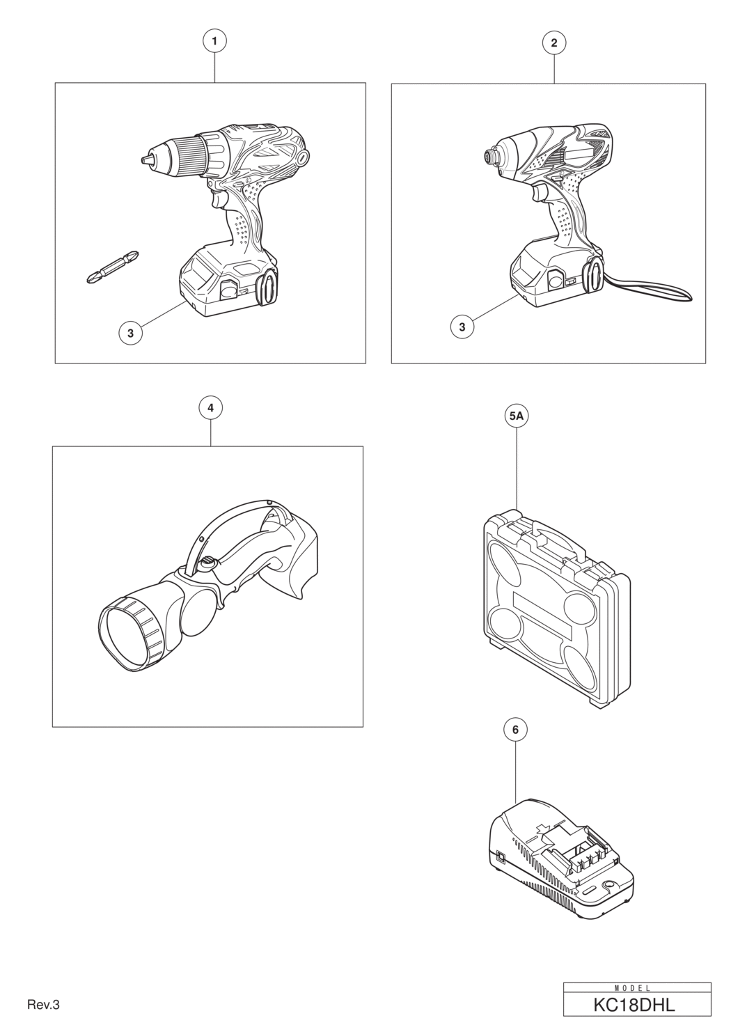 Hitachi / Hikoki KC18DHL Cordless Driver Drill Spare Parts