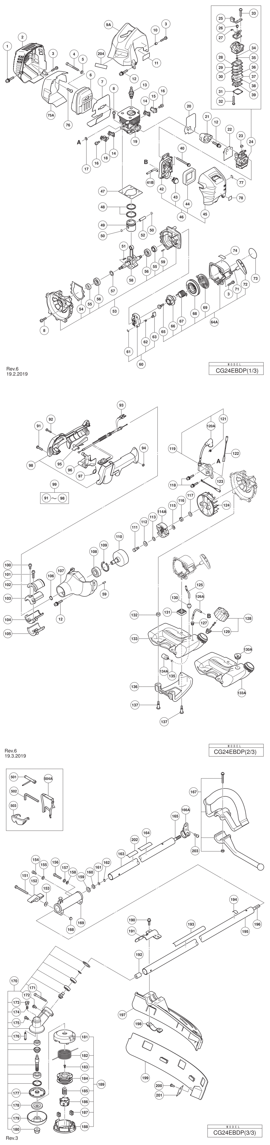 Hitachi / Hikoki CG24EBDP Attachment Spare Parts