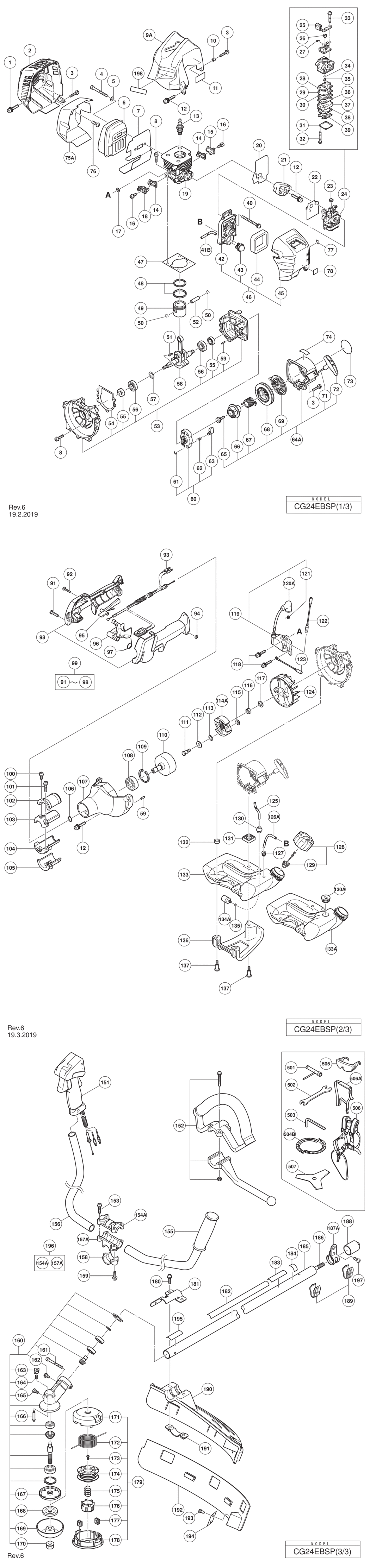 Hitachi / Hikoki CG24EBSP Attachment Spare Parts