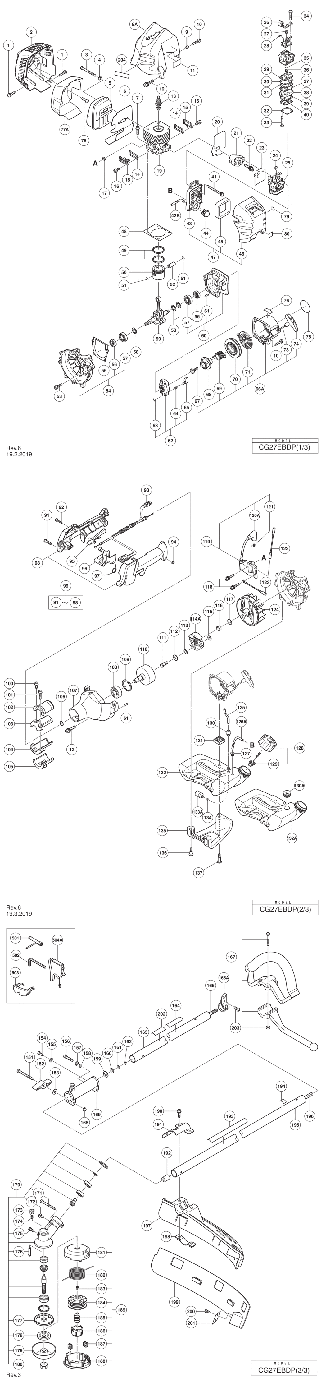 Hitachi / Hikoki CG27EBDP Attachment Spare Parts