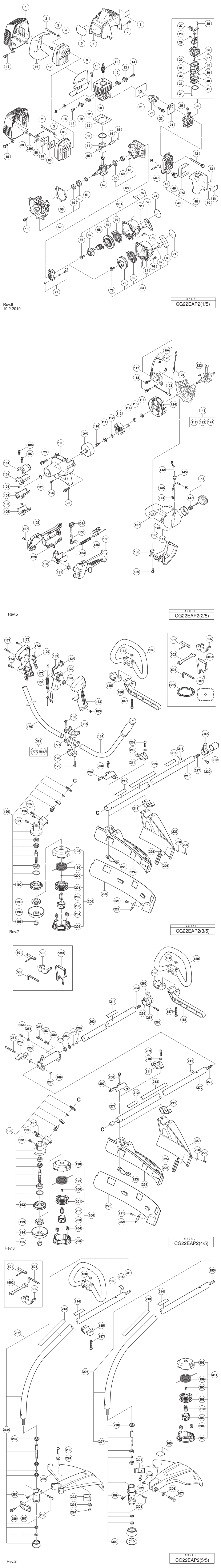 Hitachi / Hikoki CG22EAP2 Attachment Spare Parts