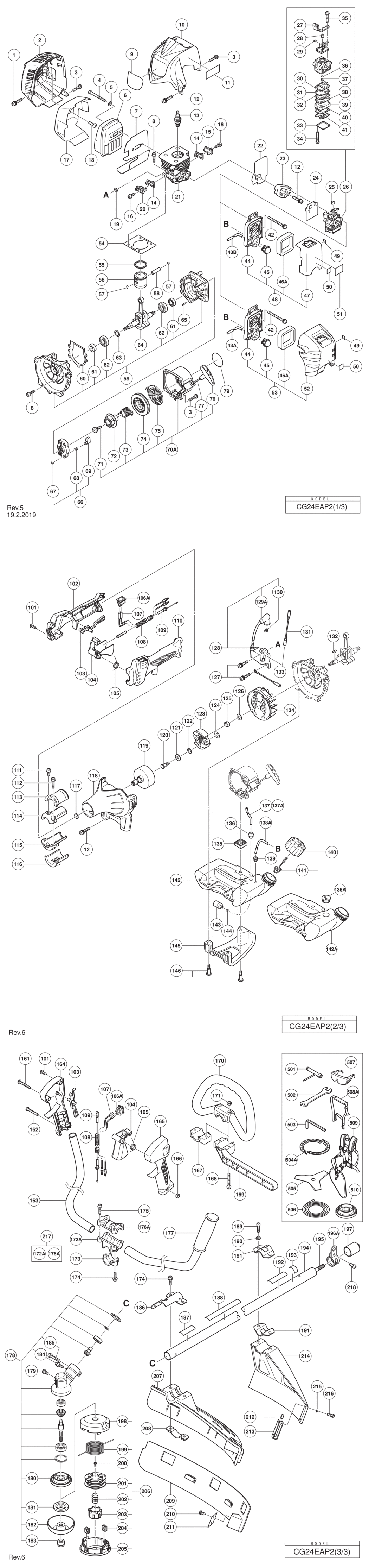 Hitachi / Hikoki CG24EAP2 Attachment Spare Parts