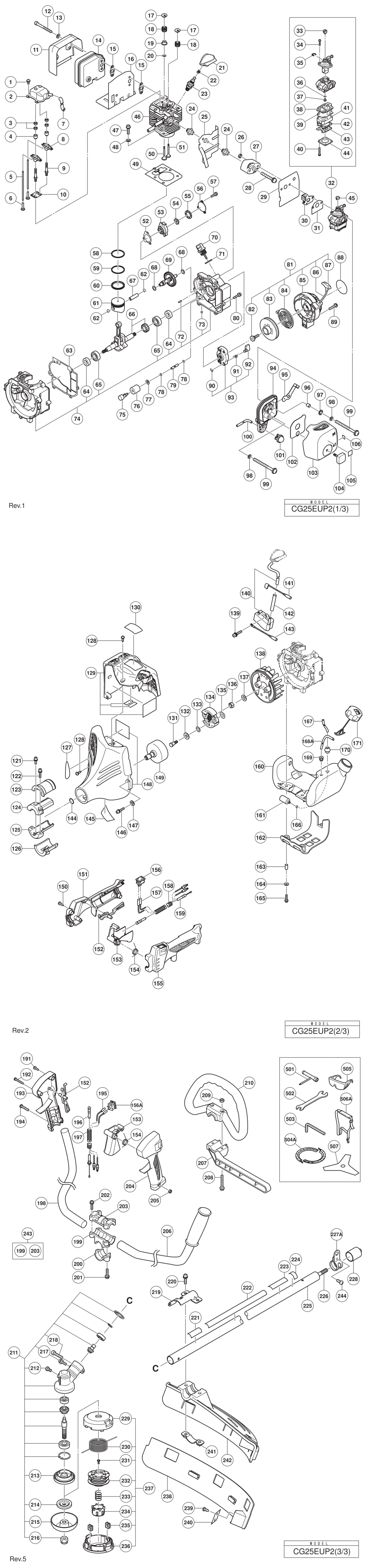 Hitachi / Hikoki CG25EUP2 Attachment Spare Parts