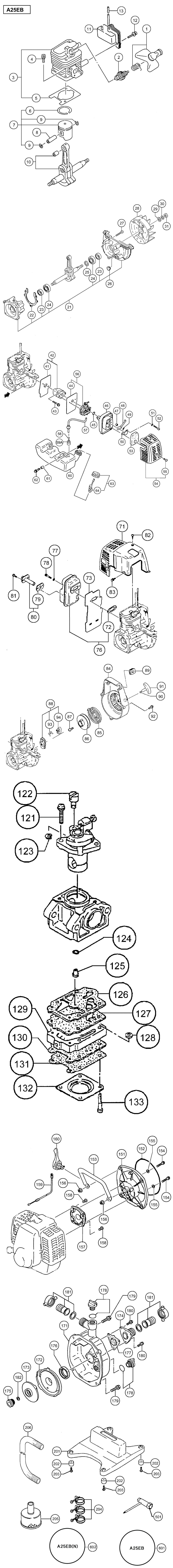 Hitachi / Hikoki A25EB Engine Pump Spare Parts