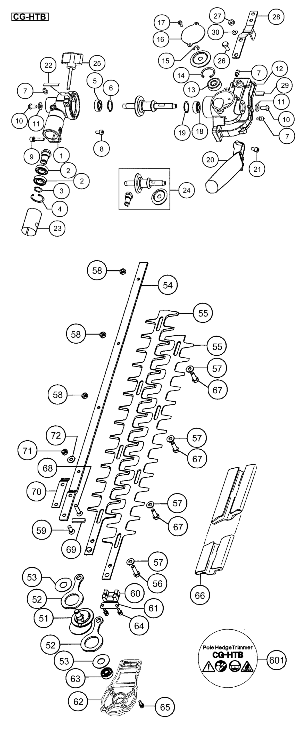 Hitachi / Hikoki CG-HTB Attachment Spare Parts