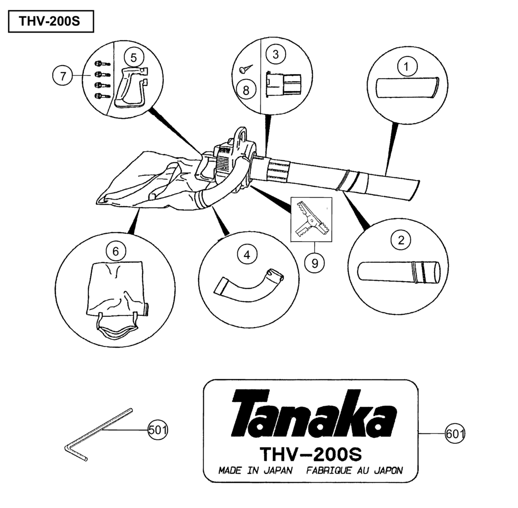 Hitachi / Hikoki THV-200S Attachment Spare Parts