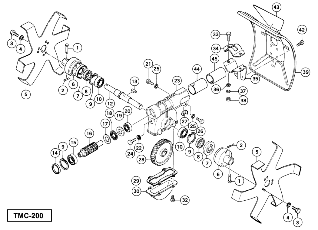 Hitachi / Hikoki TMC-200 Mini-cultivator Attachment Spare Parts