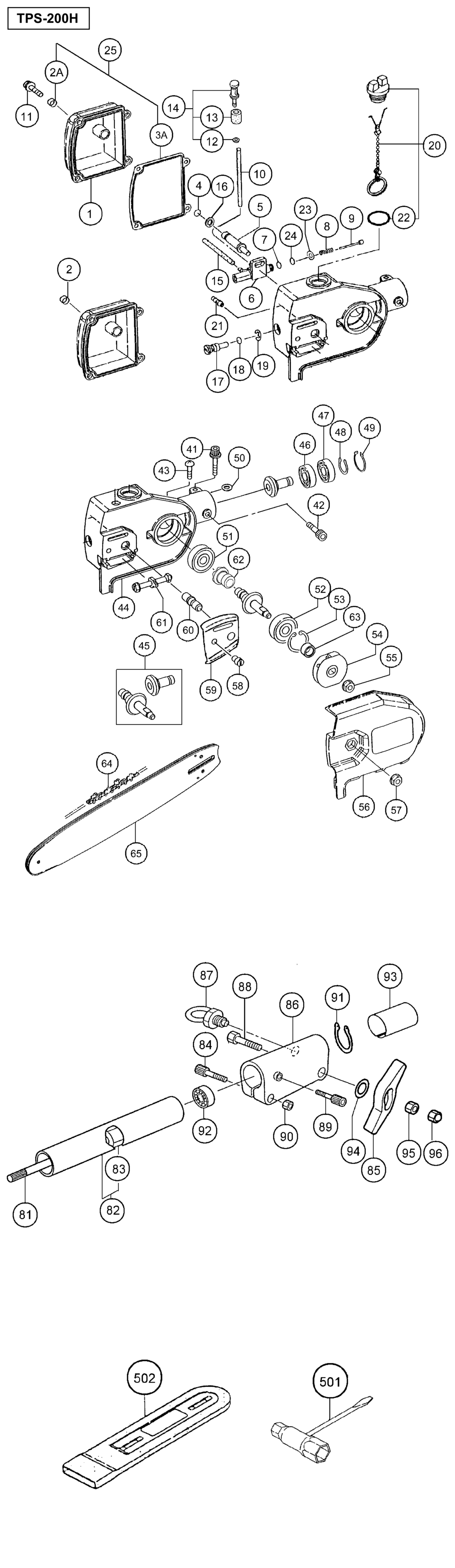 Hitachi / Hikoki TPS-200H Attachment Spare Parts