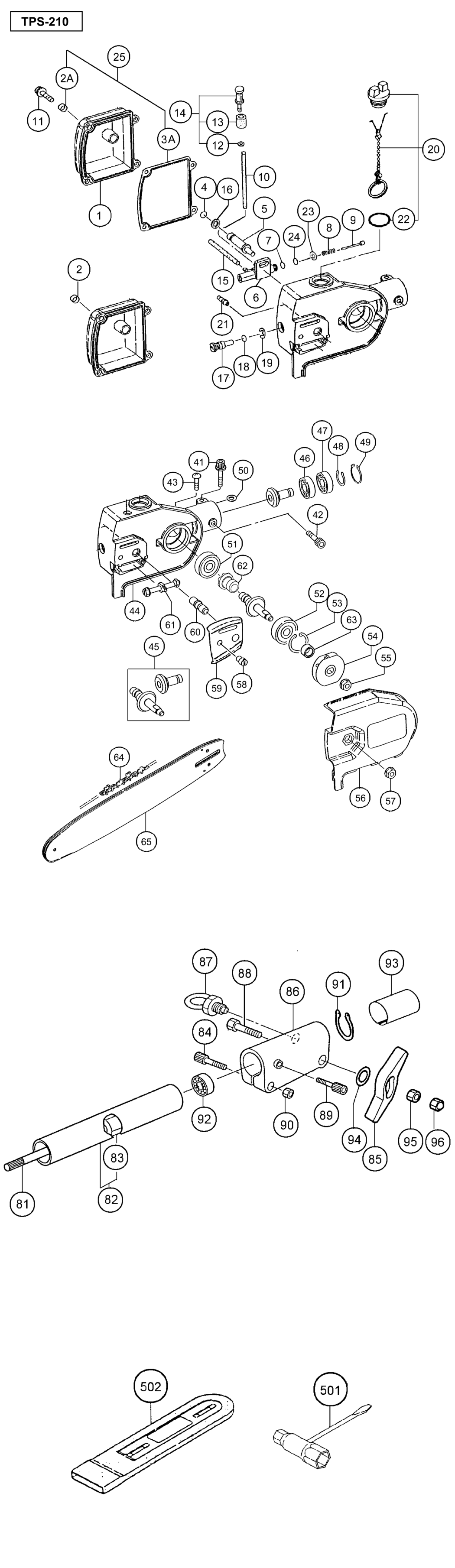 Hitachi / Hikoki TPS-210 Attachment Spare Parts
