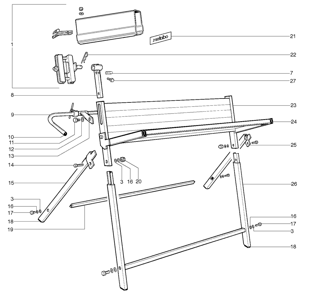 Metabo Saw-horse / 31430000 / - Spare Parts