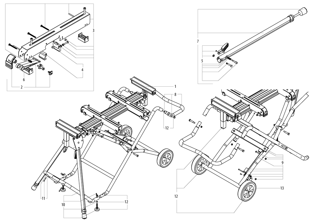 Metabo Stand for Mitre Saws KSU 251 Mobile / 29007000 / - Spare Parts