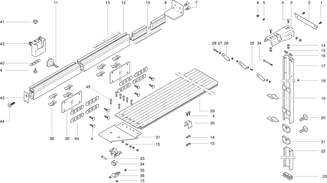 Metabo Table EXTENSION KGS 303 RECHTS / 0910057545 10 / - Spare Parts
