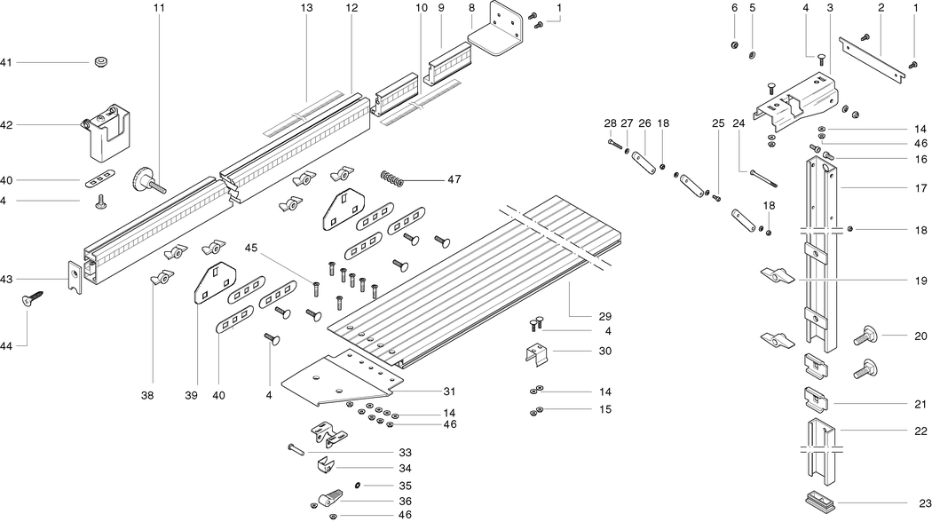 Metabo Table EXTENSION KGS 303 RECHTS / 0910057545 11 / - Spare Parts