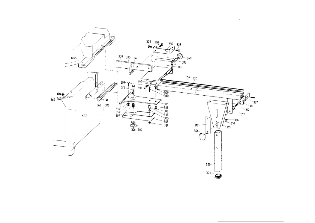Metabo Table EXTENSION KGS RECHTS / 0910006525 10 / - Spare Parts