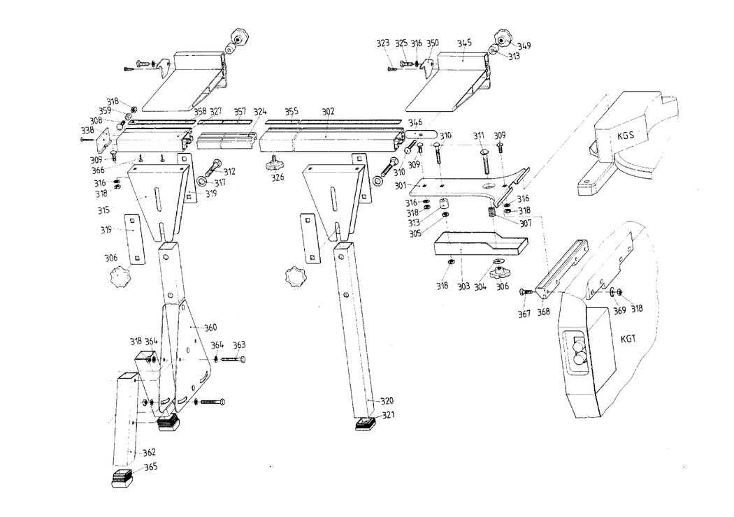 Metabo Table SIDE EXTENSION KGT LINKS / 0910009176 10 / - Spare Parts