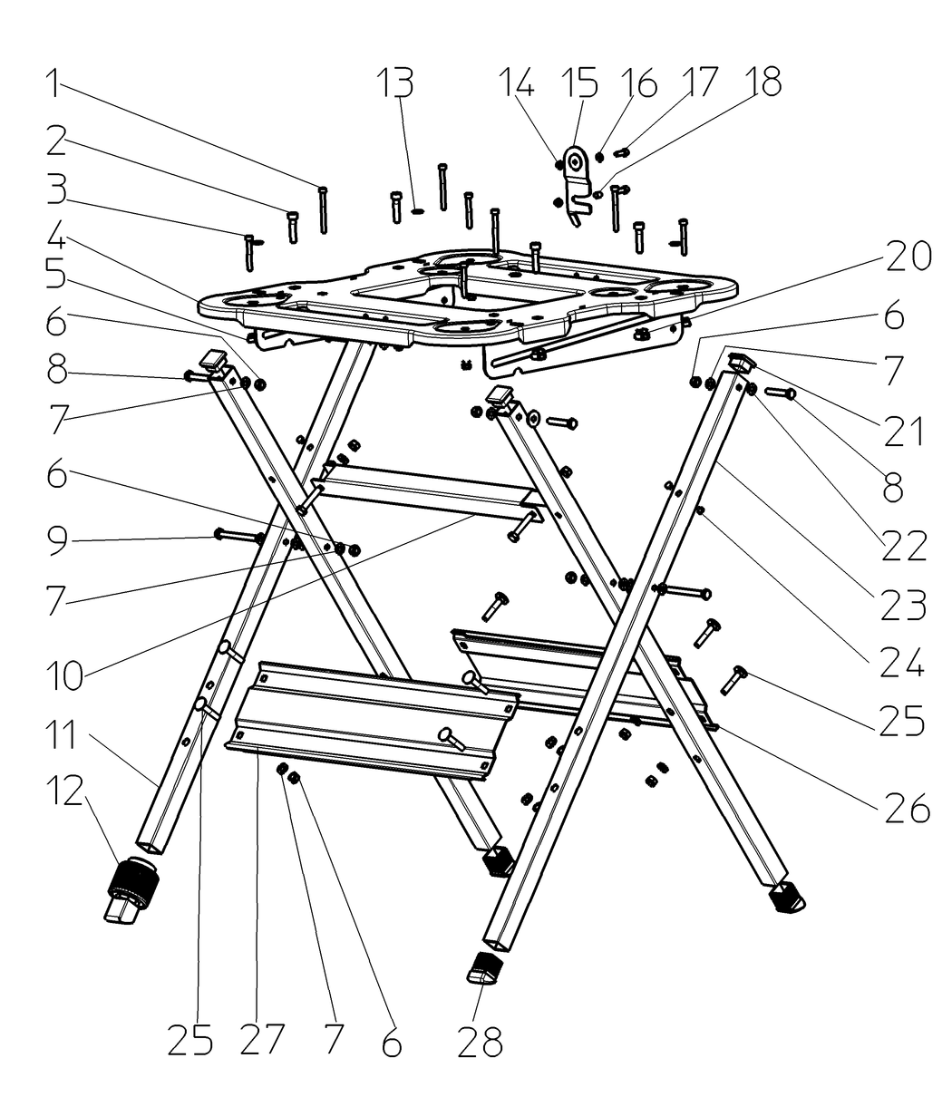 Metabo Workstand UNIVERSAL-KGS / 0910057529 10 / - Spare Parts