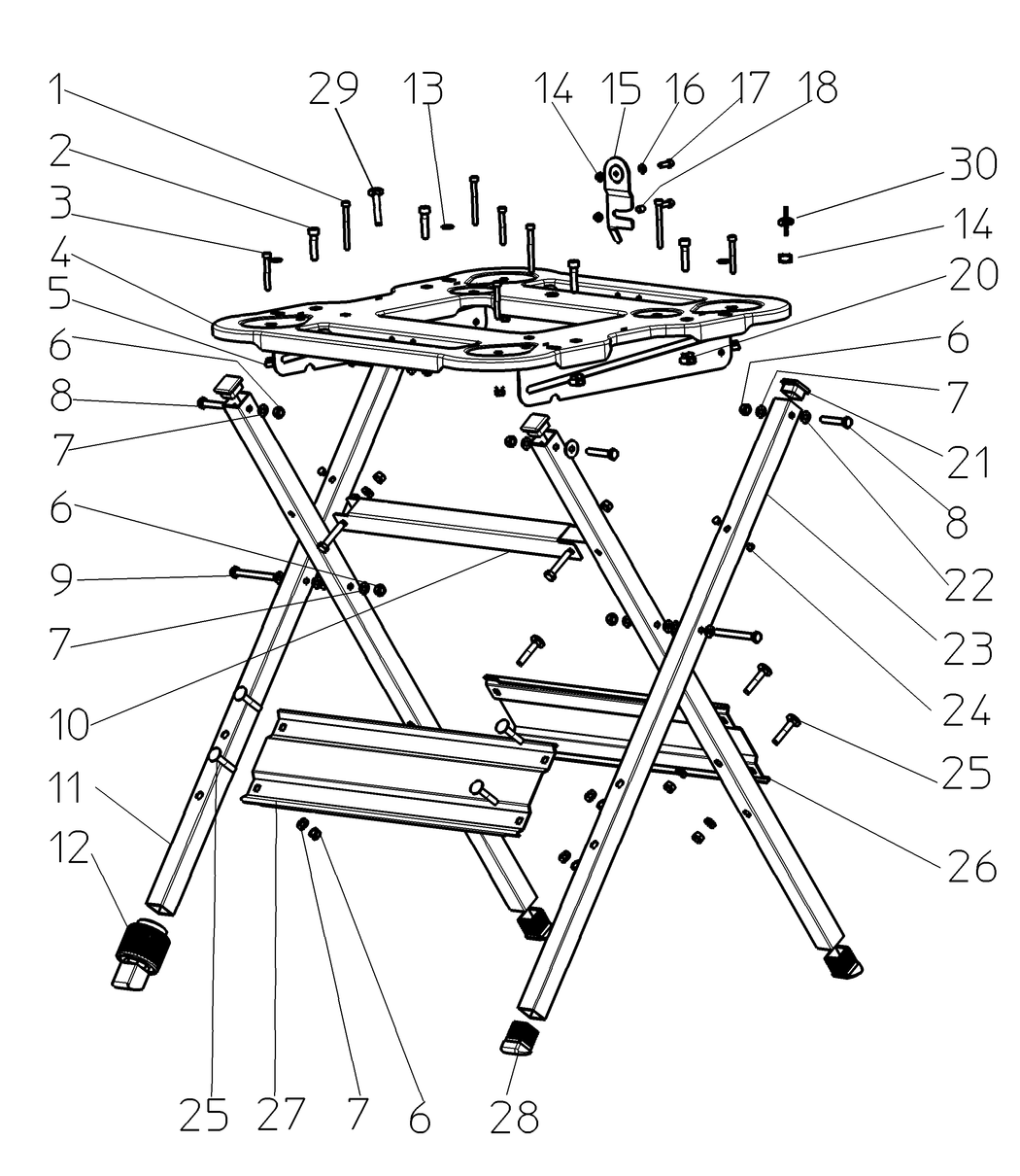 Metabo Workstand UNIVERSAL-KGS / 0910057529 11 / - Spare Parts