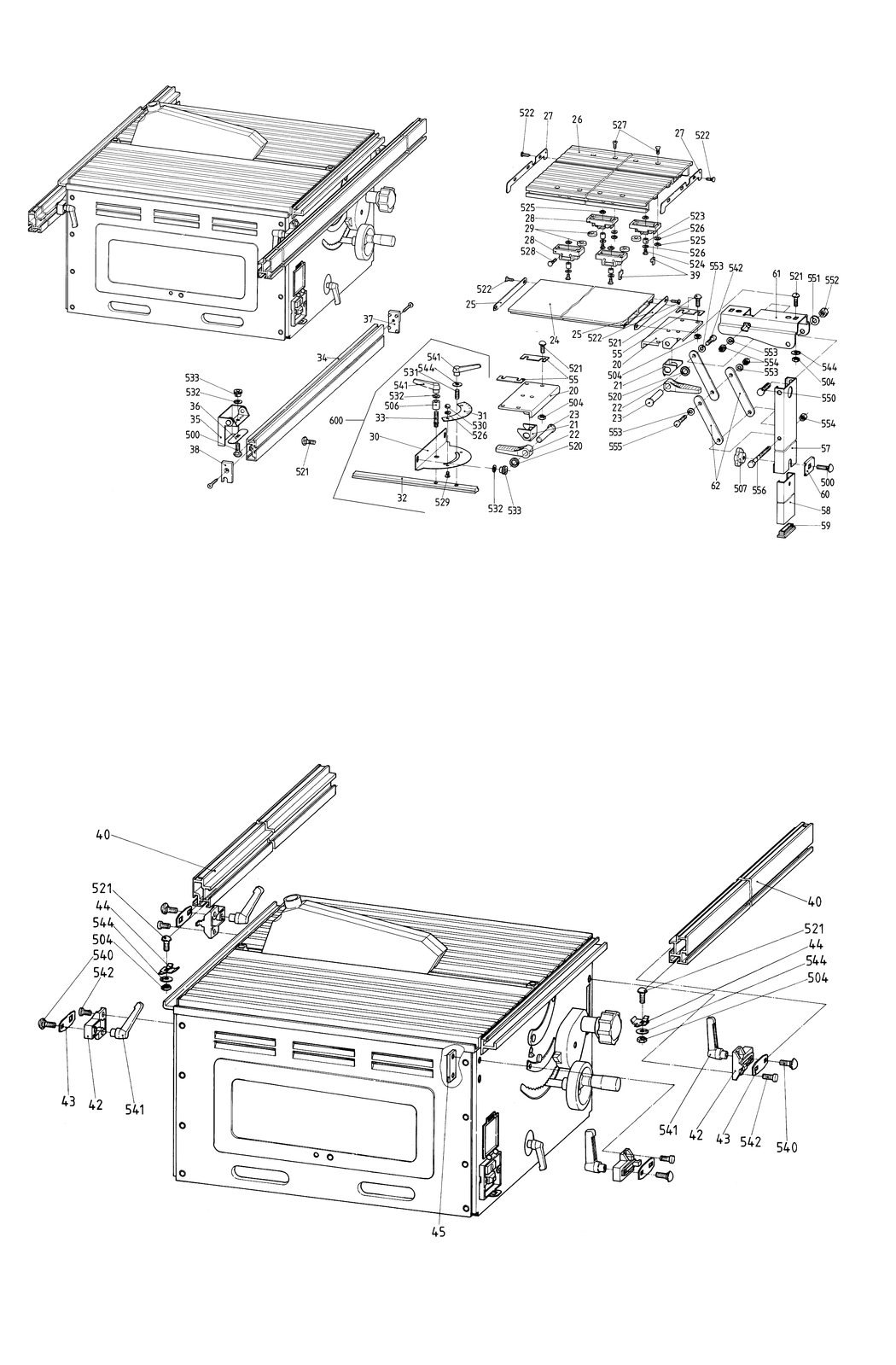 Metabo Basic RAIL SYST.+SLIDING CARR. PK 255 MI / 0910040472 12 / - Spare Parts