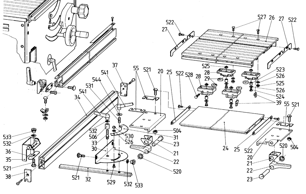 Metabo Sliding CARRIAGE UK220/PK200 / 0910018434 10 / - Spare Parts