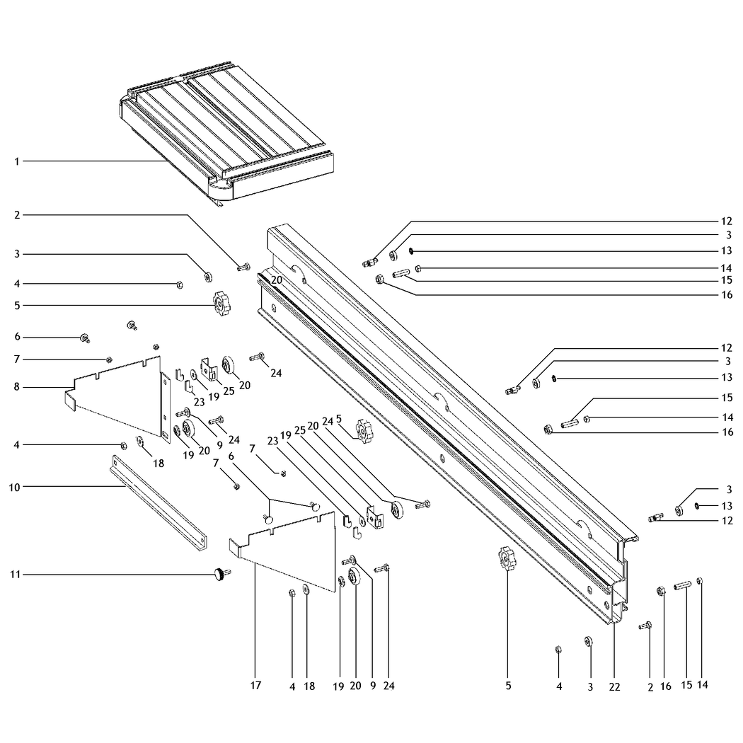 Metabo Sliding CARRIAGE UK290/UK333 / 0910064347 10 / - Spare Parts