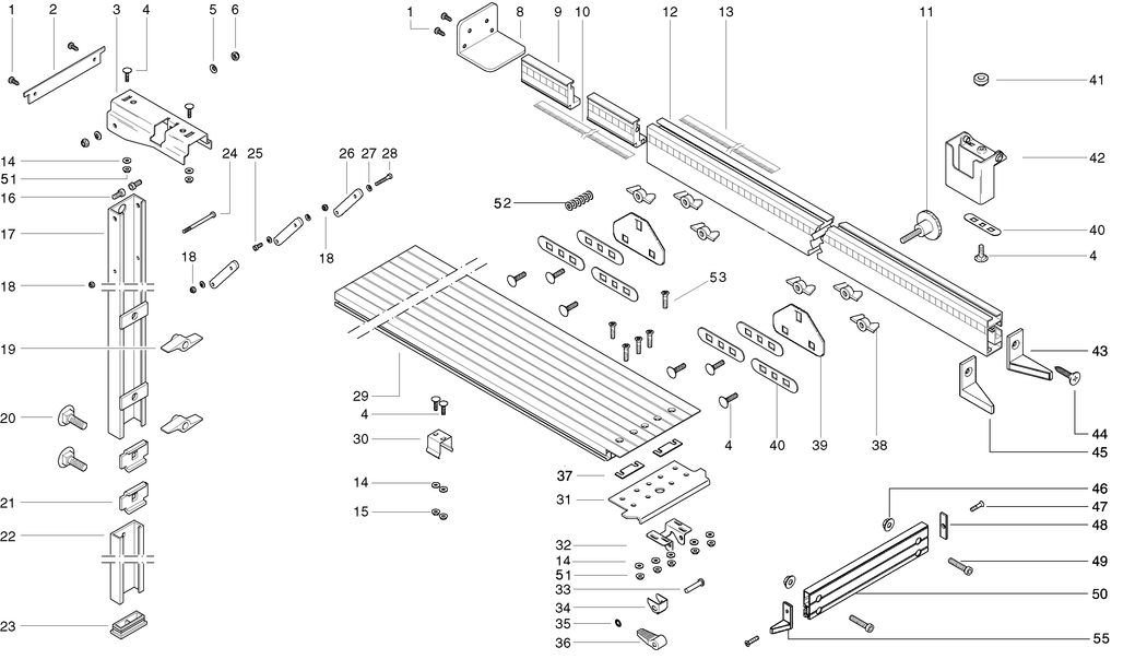 Metabo Table REAR EXTENSION UK/KGT / 0910053213 11 / - Spare Parts