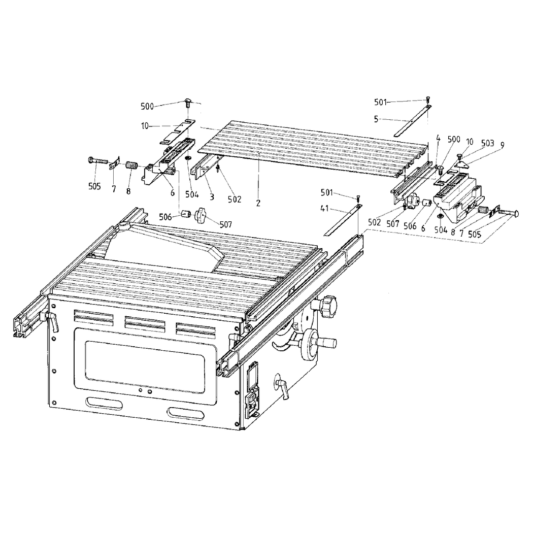 Metabo Table SIDE EXTENSION PK/PKF 255 / 0910040480 10 / - Spare Parts