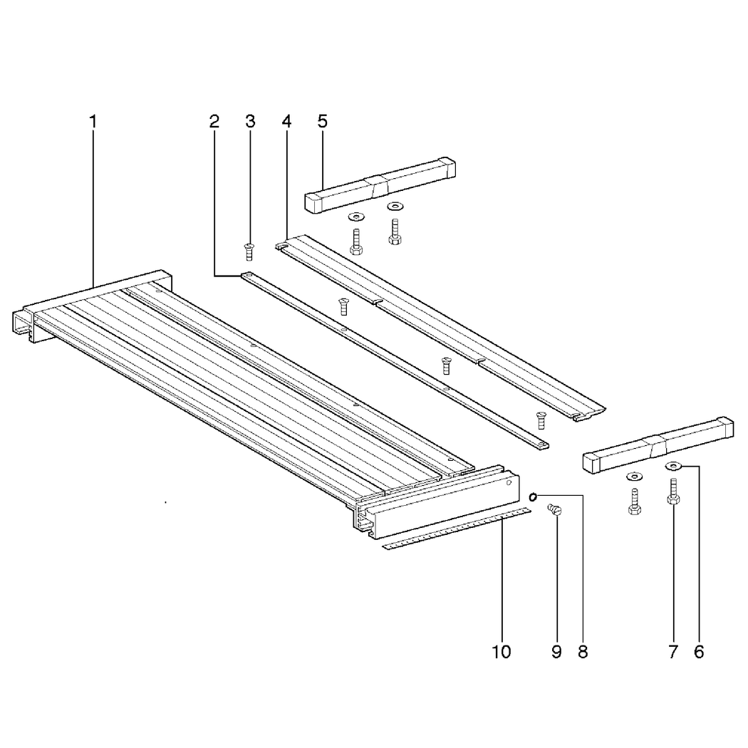 Metabo Table SIDE EXTENSION PKU 250 345MM breit / 0910060023 10 / - Spare Parts