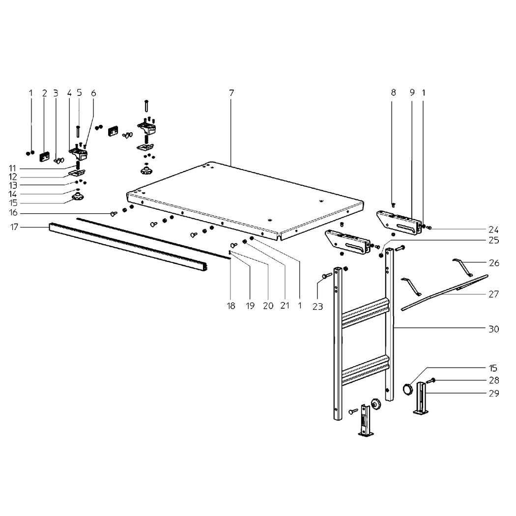 Metabo Table SIDE EXTENSION TKHS 315 C/M / BKS / 0910014030 11 / - Spare Parts