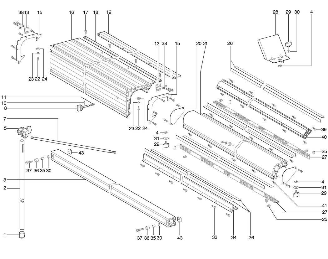 Metabo Travelling TABLE PKU 250 1800MM / 0910060112 10 / - Spare Parts