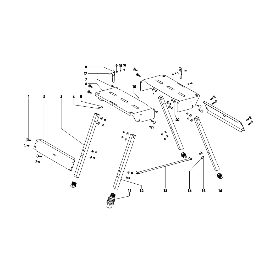 Metabo Workstand UK220/PK200 / 0910017047 11 / - Spare Parts