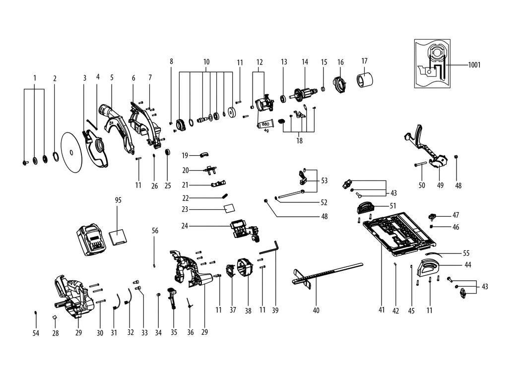 Metabo KS 18 LTX 57 / 01857000 / - Spare Parts