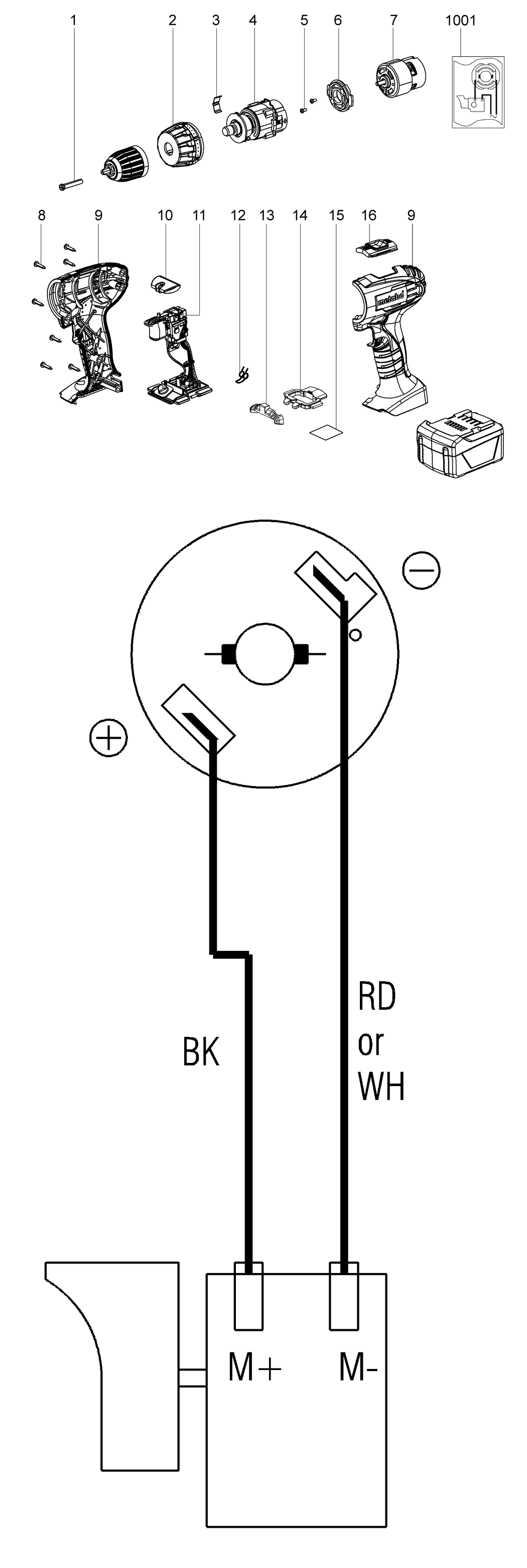 Metabo BS 12 NiCd / 02172000 / - Spare Parts