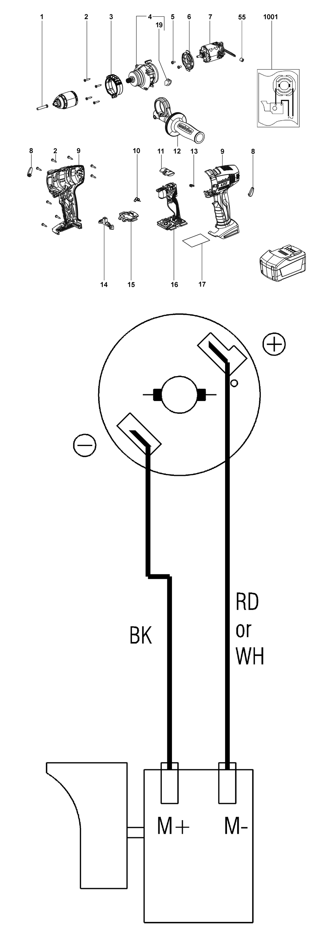 Metabo BS 14.4 LTX Impuls / 02143001 / - Spare Parts