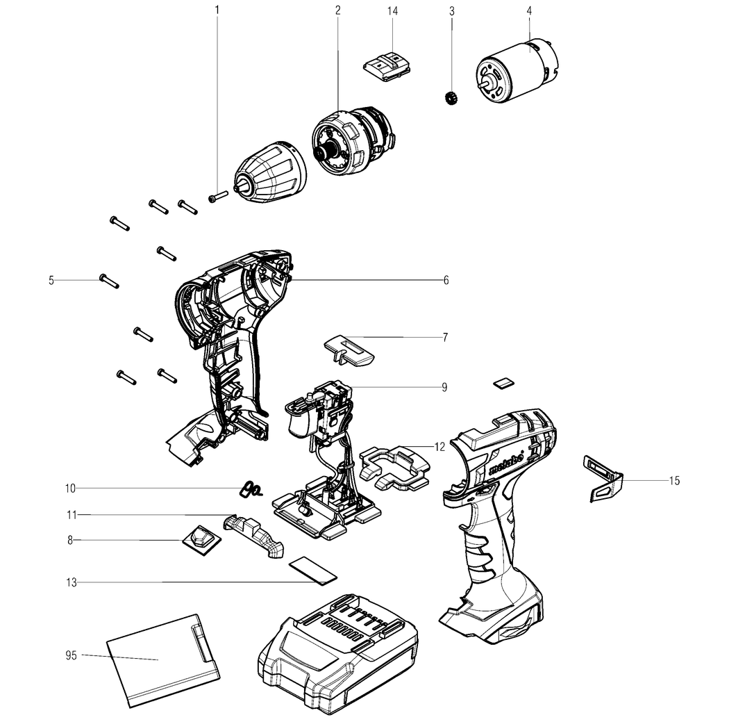 Metabo BS 18 / 02207310 / CN 220V Spare Parts