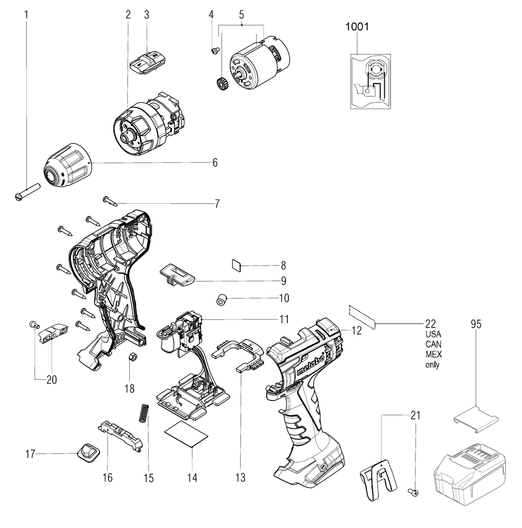 Metabo BS 18 L / 02321000 / - Spare Parts