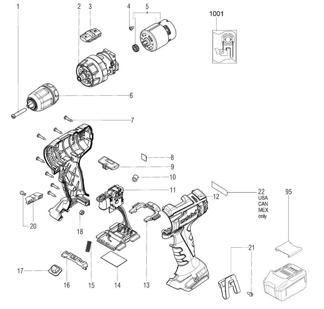 Metabo BS 18 L Quick / 02320000 / - Spare Parts