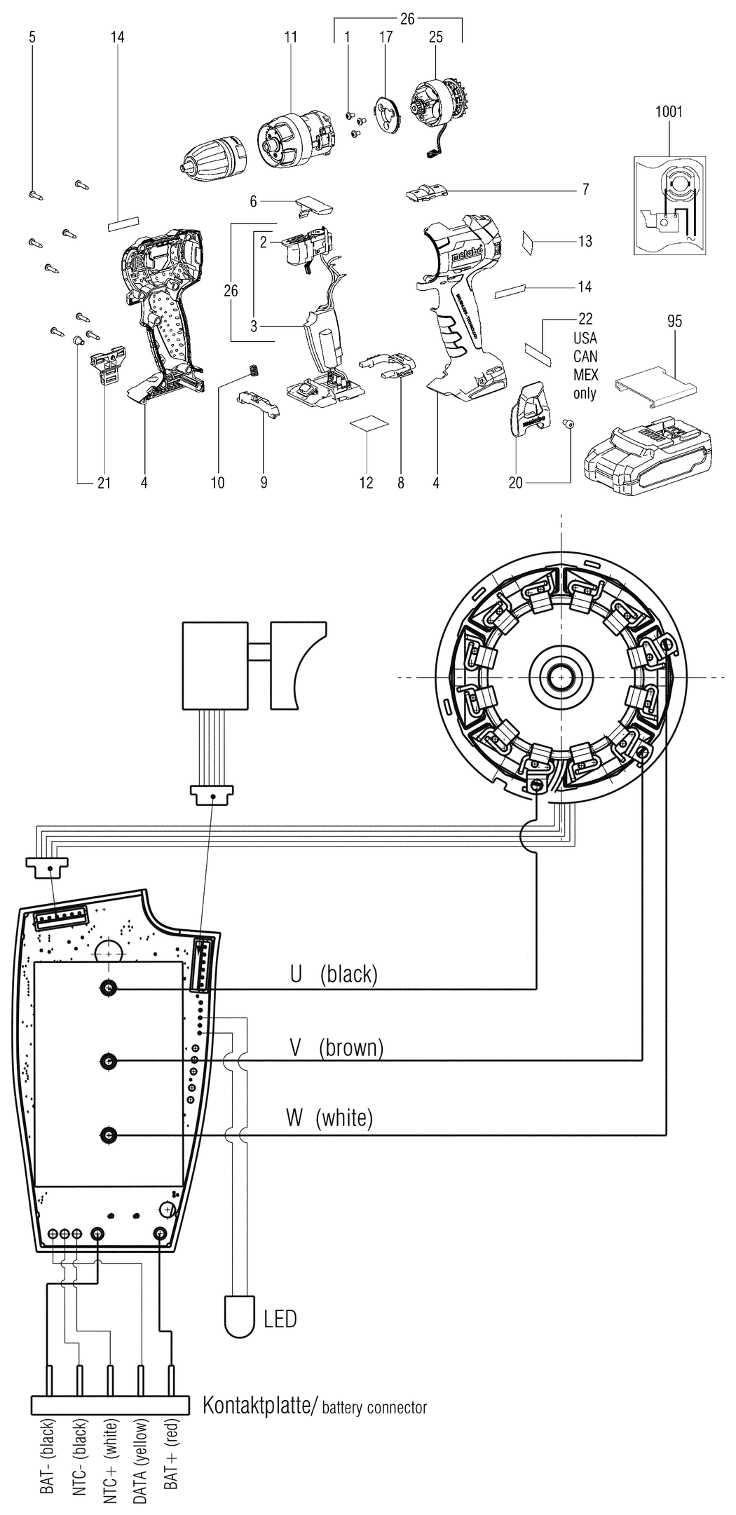 Metabo BS 18 LT BL Q / 02334000 / - Spare Parts