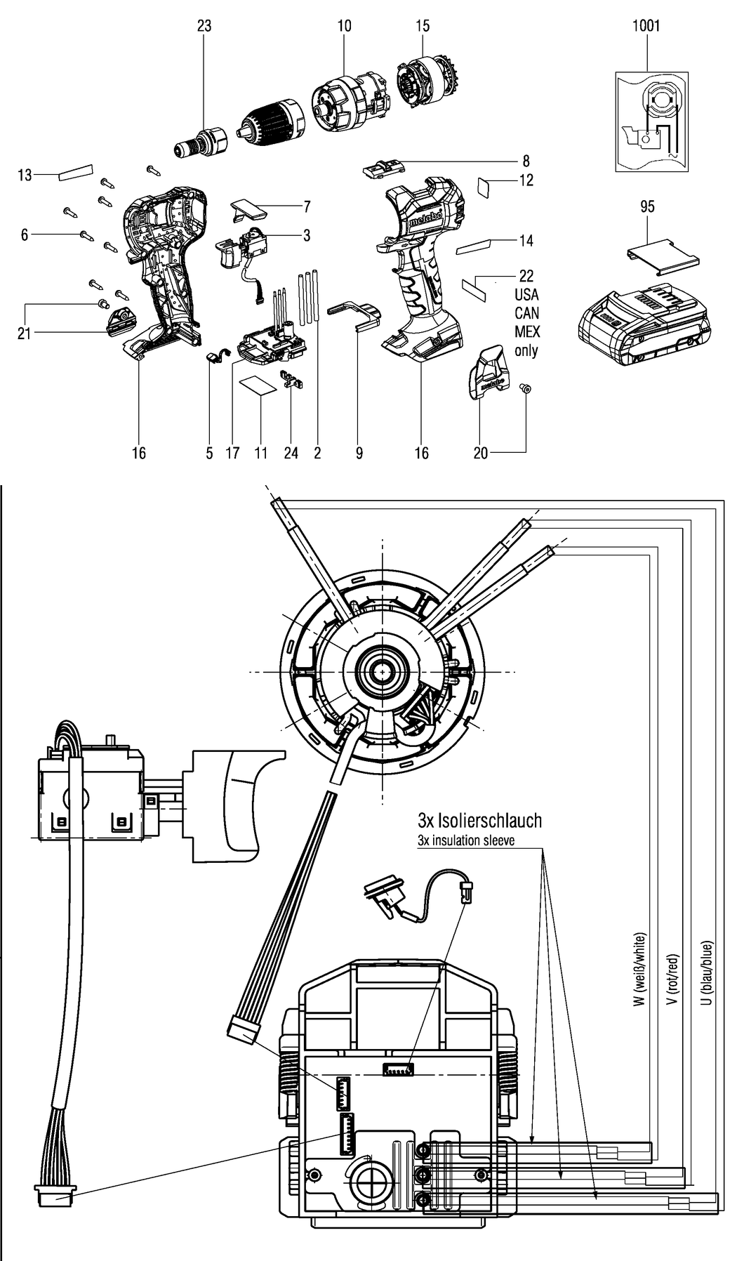 Metabo BS 18 LT BL Q / 02334001 / - Spare Parts