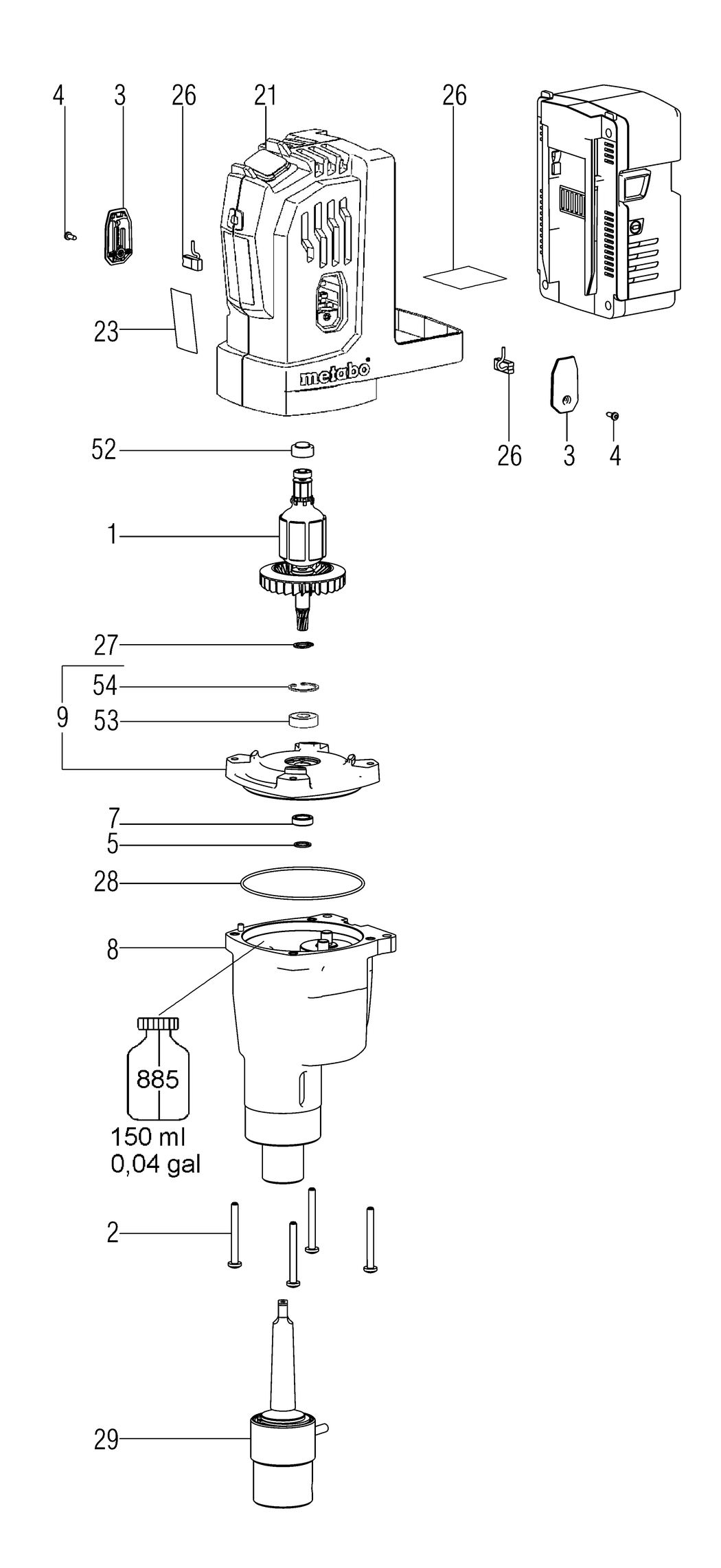 Metabo MAG 28 LTX 32 / 21028000 / 99 Spare Parts